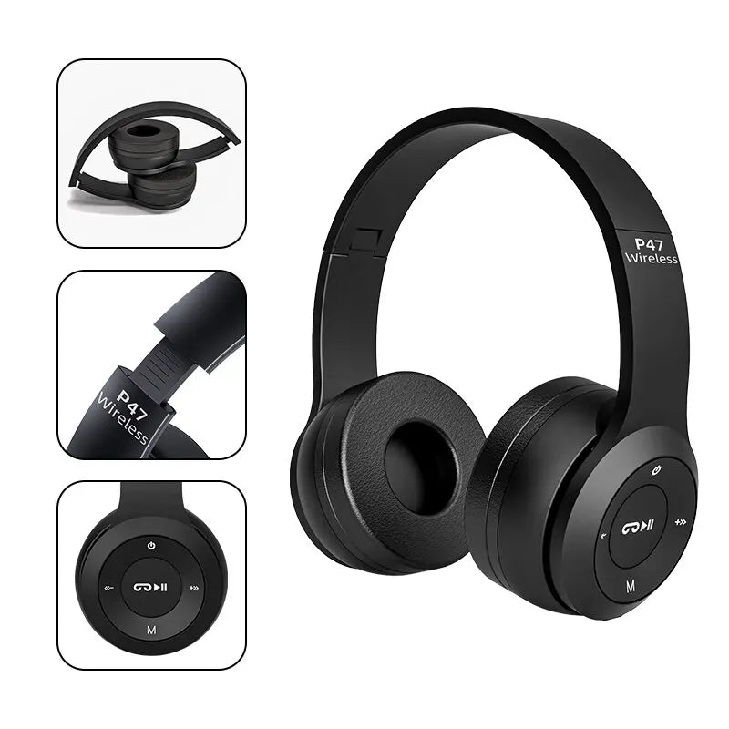 P47 TWS Fones De Ouvido Estéreo Com Microfone, Bluetooth 5.0, Fone De Ouvido De Música, Fone De Ouvido Para Celular, iPhone, Samsung, Android, iOS